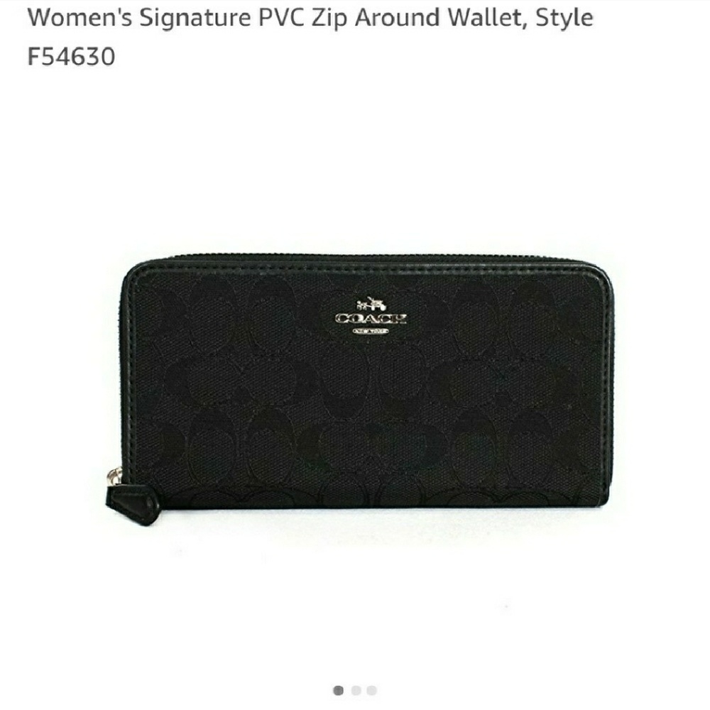 Coach Back PVC Accordion Wallet